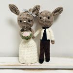 Młoda Para króliczki ślubne ręcznie robione - maskotki ślubne
