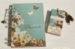 Komplet notesów do torebki- kwiaty i motyle