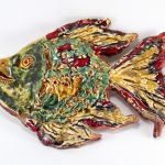 Ryba ceramiczna, kolorowa - dekor ceramiczny