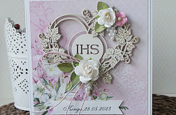 Kartka komunijna z sercem v.32