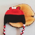 czapka szydełkowa myszka Minnie - czapka na narty mause
