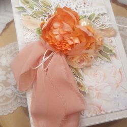 Kartka z pomarańczowym kwiatem 