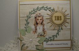 Kartka Komunijna dla dziewczynki 09
