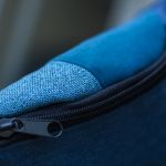 Granatowa mała nerka saszetka handmade - 