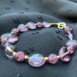 Bransoletka purple glass - 