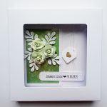 Kartka na ślub z różami oryginalna w pudełku - Kartka na ślub handmade w pudełku