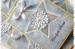 Kartka świąteczna ze snieżynką