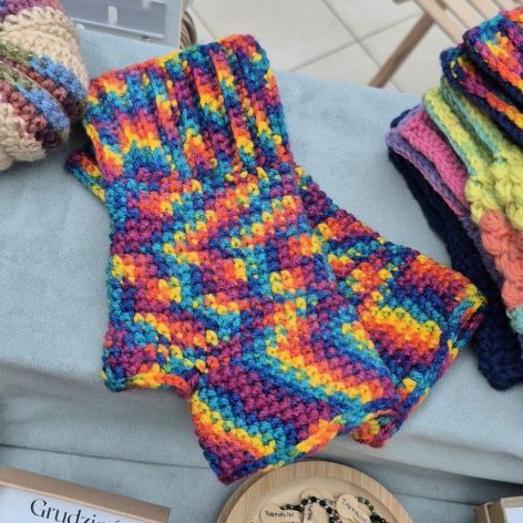 Mitenki - kolorowe