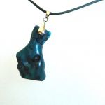 Naturalny koral, niebieski korzeń korala, wisiorek - 