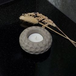 Świecznik na tealighty z betonu MR handmade kropy