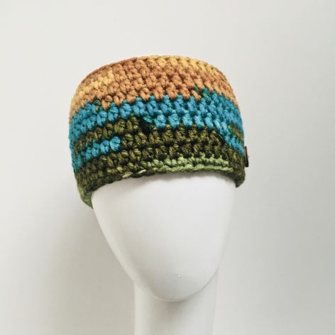 Kolorowa szeroka opaska na głowę