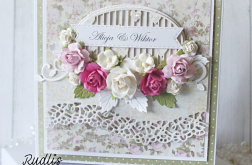 Kartka ślubna pełna kwiatów v.4