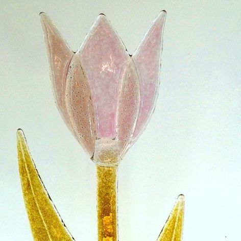 tulipan ze szkła fusing