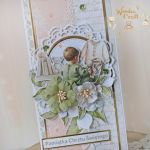 Kartka na chrzest roczek "PeachBabyBoy"GOTOWY - 