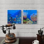 Kompozycja underwater 50x50x1 cm - 