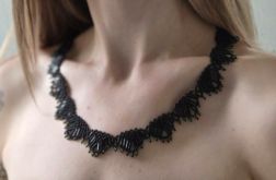 Naszyjnik 'Czarna zorza' szklane koraliki