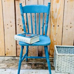 Krzesło patyczak, niebieskie krzesło 