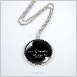 Medalion, naszyjnik - Dreamer - black