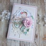 Kartka na chrzest Baby Joy Pink GOTOWA - 