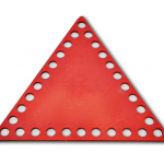 Baza koszyk trójkąt 19,5cm otwór 10mm - przykład malowania