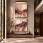 Obraz na antresolę, abstrakcja XXL, ręcznie malowany obraz 240x120 cm - 