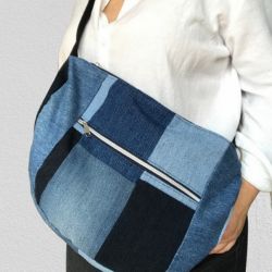 Torebka na ramię, hobobag jeansowa.