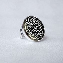 Black & White :: wyjątkowy duży pierścionek