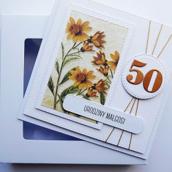 Kartka urodzinowa z liczbą minimalistyczna 