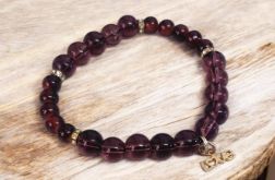 Bransoletka na gumce love brąz