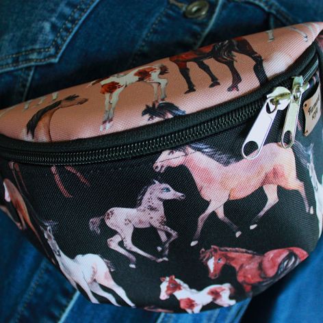 Nerka konie beżowo-czarne rozmiar L