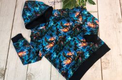Bluza z kapturem w dinozaury r.104 i 110 wyprzedaż