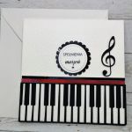 Kartka z motywem pianina 3 - kartka z motywem pianina