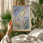 Oryginalna akwarela. Motyl cytrynek A3 - 