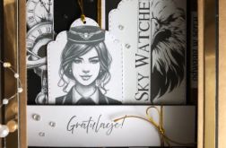 Kartka dla absolwentki szkoły pilotów! w pudełku z kopertą!