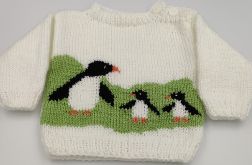 sweterek z pingwinkami