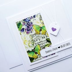 Kartka na ślub minimalistyczna z motylami