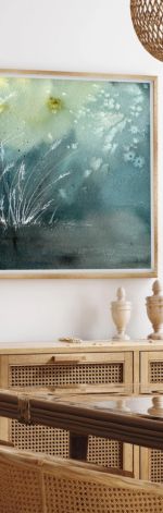 Oryginalna akwarela. Szuwary  A4