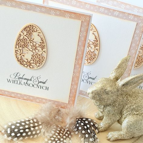 Kartka z jajem (w kwiatki)