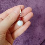 Kolczyki wiszące z koralików - Kolczyki dwukolorowe