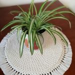 Podkładka na stół ,średnica 24cm, boho,okrągła podkładka. - 