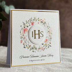 Ręcznie robione zaproszenia komunijne, 48D