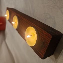 Świecznik drewniany wiśniowy mazurski, Franca No. 10