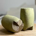Kieliszki ceramiczne na sake zielone - 