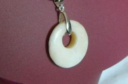 Naturalny żółty awenturyn, kółko z dziurką, wisiorek uniseks