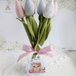 Tulipany prezent dla nauczyciela róż GOTOWE - 