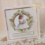 Kartka komunijna do koperty "RoseWine4"GOTOWA - 