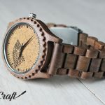 Drewniany zegarek na bransolecie GRA O TRON - stark 2