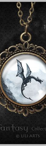 Medalion Black Dragon - romantyczny