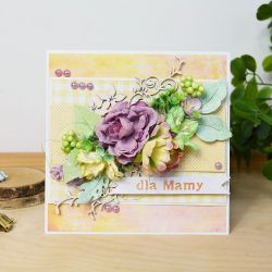 Kartka DLA Mamy - fioletowe kwiaty