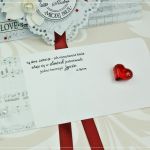 Kopertówka z okazji ślubu- bordowa serwetka - 